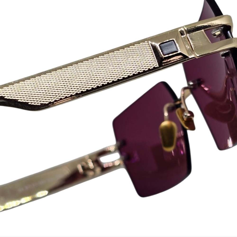 PORTA ROMANA Gold and Purple Sunglasses MODEL 580